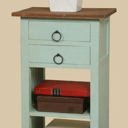 Sunset Trading Cottage End Table with Drawers and Shelves - Side Tables And End Tables