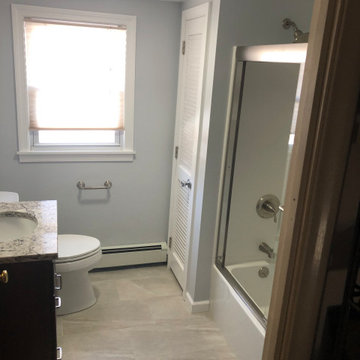 Complete Bathroom Remodel with Sliding Glass Door Upgrade