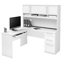 L-Shaped Desk in White