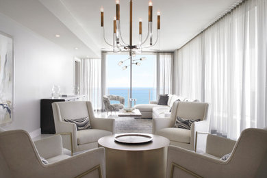 Minimalist living room photo in Miami