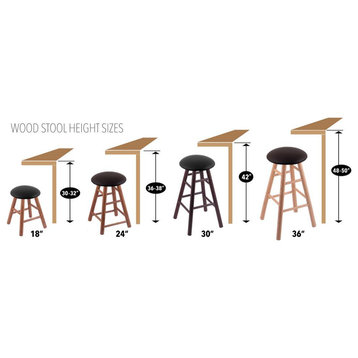 Maple Round Cushion Counter Stool With Smooth Legs