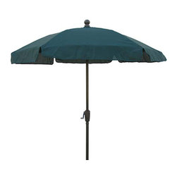 FiberBuilt Umbrellas LLC - FiberBuilt 7.5 Foot Hexagonal Forest Green Aluminium Base Garden Umbrella - Outdoor Umbrellas
