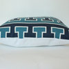 Blue and Turquoise Schumacher Studio Bon Greek T Designer Pillow Cover