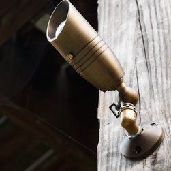 Sandy Springs, GA Backyard Project Brass Up Lighting Fixture - Outdoor Wall Lights And Sconces