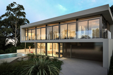 Modern exterior home idea in Brisbane