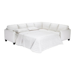 Natuzzi Editions Leather Sectional Sleeper B591 - Sectional Sofas
