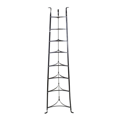 Handcrafted 8-Tier Gourmet Cookware Stand Hammered Steel (Unassembled)