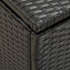 vidaXL Garden Storage Box Poly Rattan 39.3"x19.6"x19.6" Black