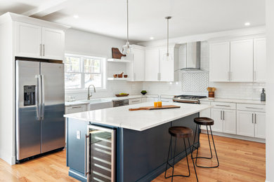 Inspiration for a contemporary kitchen remodel in Boston