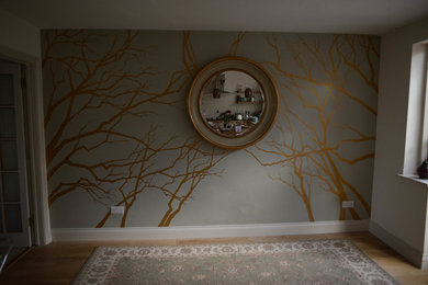 Gold mirror mural