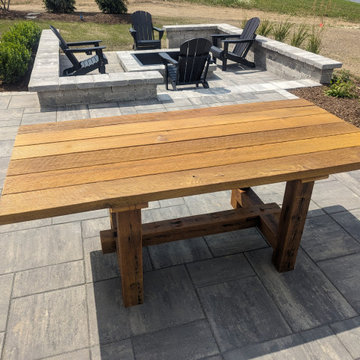 Reclaimed Barn Wood Patio Table | Custom Outdoor Dining Table