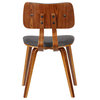 Jaguar Mid-Century Dining Chair, Walnut, Charcoal