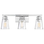 Savoy House - Brannon 3-Light Vanity Fixture, Polished Nickel - Streamline your bathroom's look with the Brannon vanity fixture by Savoy House. This light features a clean, simple form and a shining nickel finish that pair well with contemporary and transitional designs.