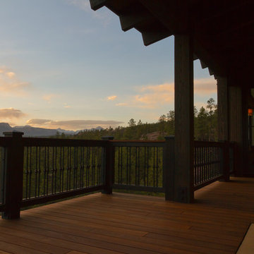 Rustic Country French - master deck with mountain view