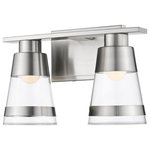Z-Lite - Z-Lite 1921-2V-BN-LED Ethos - 13" 16W 2 LED Bath Vanity - Emphasize design-forward ambiance in a bath spaceEthos 13" 16W 2 LED  Brushed Nickel Clear *UL Approved: YES Energy Star Qualified: n/a ADA Certified: n/a  *Number of Lights: Lamp: 2-*Wattage:8w LED bulb(s) *Bulb Included:Yes *Bulb Type:LED *Finish Type:Brushed Nickel