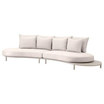 White Curved Outdoor Sofa | Eichholtz Laguno