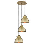 Innovations Lighting - Adirondack 3-Light Cord Multi Pendant, Antique Brass - A truly dynamic fixture, the Ballston fits seamlessly amidst most decor styles. Its sleek design and vast offering of finishes and shade options makes the Ballston an easy choice for all homes.