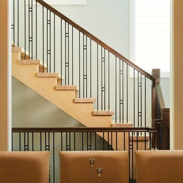 Open Rise White Oak Eastern Stair With Integrated Landings