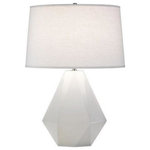 Robert Abbey - Robert Abbey 932 Delta - One Light Table Lamp - Cord Length: 96.00  Base Dimension: 10.25  Cord Color: SilverDelta One Light Table Lamp Lily Glazed/Polished Nickel Oyster Linen Shade *UL Approved: YES *Energy Star Qualified: n/a  *ADA Certified: n/a  *Number of Lights: Lamp: 1-*Wattage:150w Type A bulb(s) *Bulb Included:No *Bulb Type:Type A *Finish Type:Lily Glazed/Polished Nickel