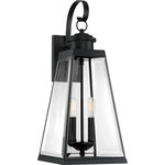 Quoizel - Quoizel PAX8409MBK Paxton 2 Light Outdoor Lantern in Matte Black - Illuminate your home's exterior with the Paxton collection. Sleek lines and a tapered silhouette combine to make a timeless statement that is simple, yet stylish. Constructed with clear beveled glass and a matte black finish, these fixtures are built to last.