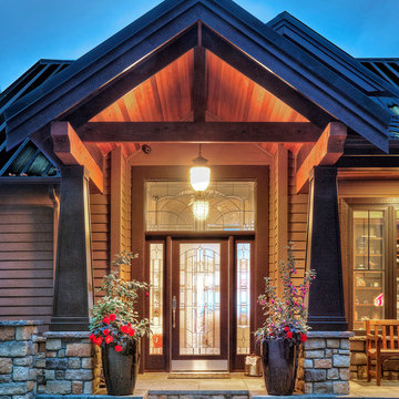 Kirkland Custom Entry with Leaded Glass