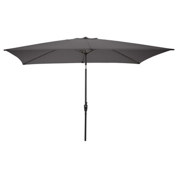 Pure Garden 10' Rectangular Patio Umbrella, Gray