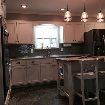 Kitchen Remodel Done With Cabinet Refacing and New Granite Countertop
