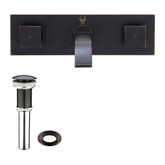 How To Style Bathroom With One Sink Two Faucets Design Homesfeed Small Rustic Bathroom Sink With Two Faucets