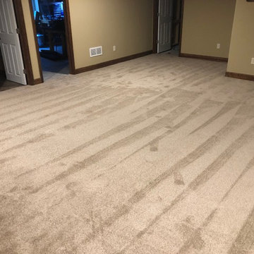 Basement rec room plush carpet