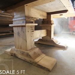 Reclaimed Wood (Rectangular) Pedestal Tables - Dining Tables