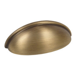Cosmas - Cosmas 783BAB Brushed Antique Brass Cabinet Cup Pull, Set of 10 - Cabinet And Drawer Handle Pulls