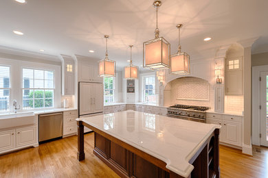Photo of a modern kitchen in Charlotte.