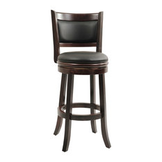 1st Avenue - Dune Augusta Swivel Bar Stool, Black, Cappuccino - Bar Stools and Counter Stools