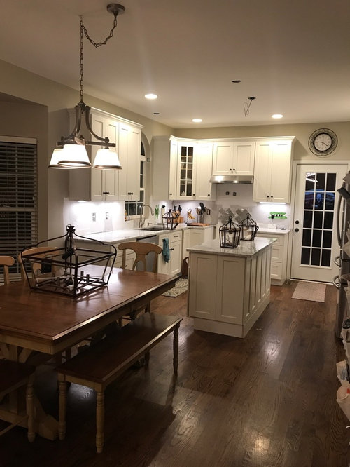 Pendant lights the same height in kitchen?
