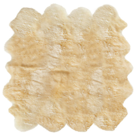 New Zealand Octo Sheepskin Rug 7'x6', Gold