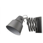 Trend Lighting - Plexus 1-Light Gray Sconce - Plexus features an industrial style that is bold and demanding of attention.  This unique wall sconce features an accordion arm design with an adjustable head and metal shade.  This jumbo-sized wall sconce will be the focal point of any space.