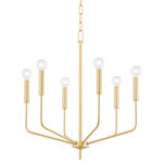 Mitzi by Hudson Valley Lighting - Bailey 6-Light Chandelier, Aged Brass - Features: