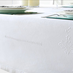 Monogram Flower Tablecloth - Tablecloths