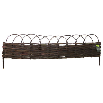 Woven arch top willow raised bed kit, 48"W x 96"L x 10"H