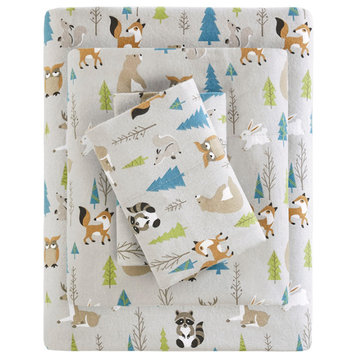 True North by SleepPhilosophy Cozy Flannel 100% Cotton Flannel Printed Sheet Set