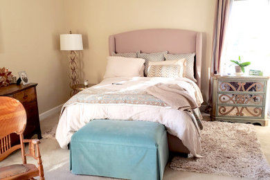 Transitional bedroom photo in Raleigh