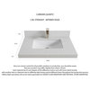 Elizabeth 30 Single Sink Bath Vanity in Dark Walnut Teak 2" Carrara Quartz