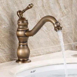 Antique Bathroom Sink Faucet (Antique Copper Finish) T0427A - Bathroom Sink Faucets