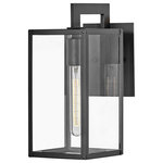 HInkley - Hinkley Max Outdoor Wall Lantern, Black, Small - Simple, clean-cut, yet captivating, Max is an instant classic, perfect for a myriad of outdoor spaces. Max's simple construction and hand-welded aluminum frame embodies the modern inspiration behind the design. Surrounded by clear glass panels, it yields architectural simplicity for the touch of contemporary we crave.