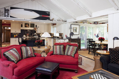 Mountain style family room photo in Minneapolis