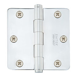Emtek 3 1/2" x 3 1/2" with 1/4" Radius Corners Heavy Duty Door Hinge - Hinges