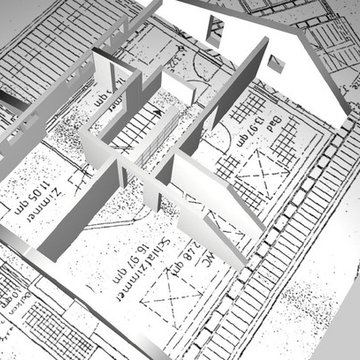 3D-Planung eines Dachausbaus. Schnelle 3D-Skizzen am Rechner vor Ort helfen.
