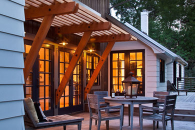 Example of a transitional patio design in Other