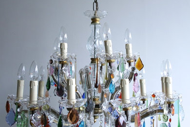 Marie Thérèse Chandelier with Multi-Couloured Drops