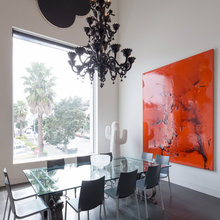 artworks in red, orange or pink